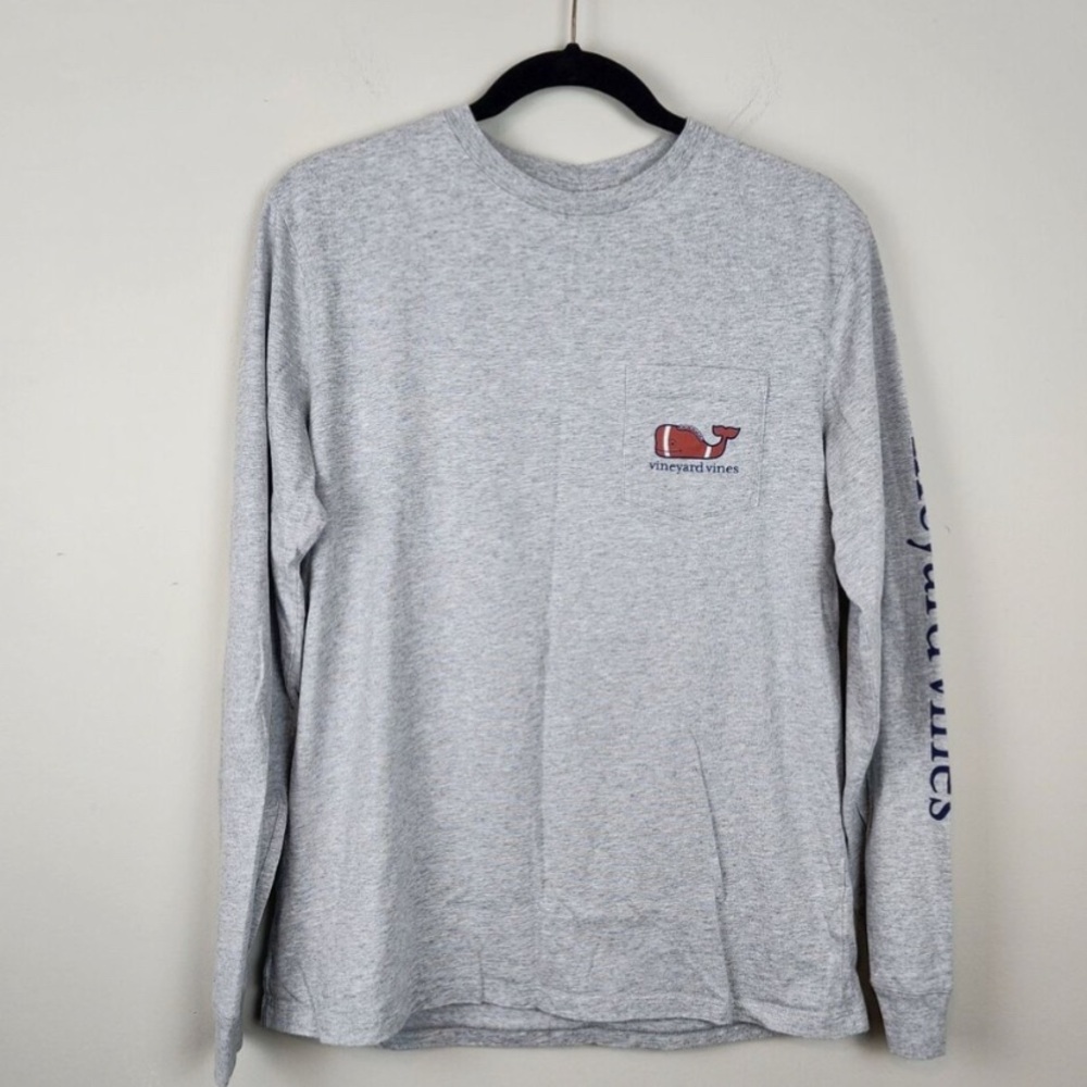 Vineyard Vines Gray Long Sleeve Tee Classic Comfort